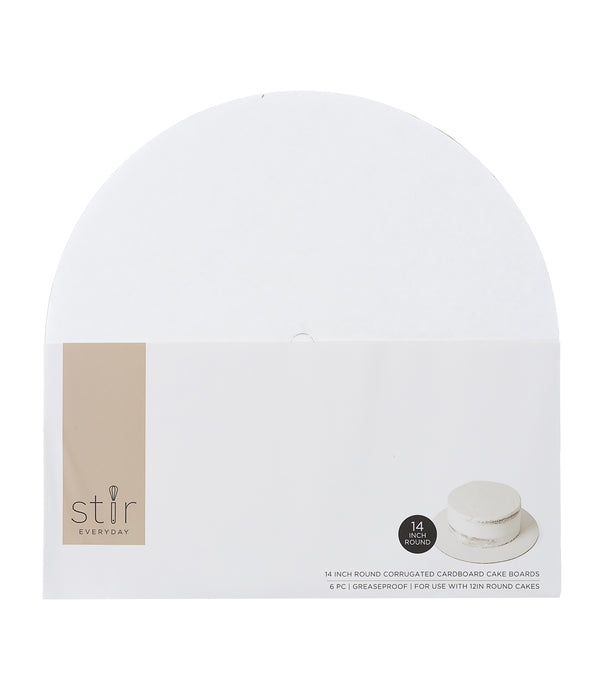 STIR Everyday 6 pk 14in Round Corrugated Cardboard Cake Boards