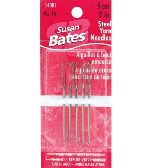 Susan Bates Steel Yarn Needles Size 16, 2