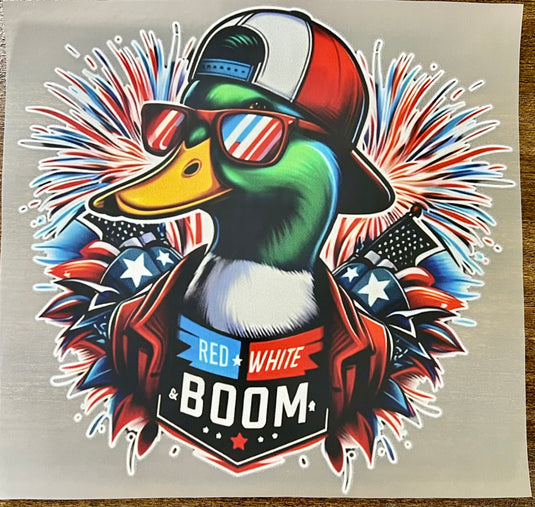 Red White BOOM Duck