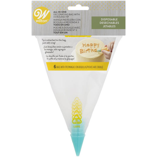 Wilton All-In-One Disposable Decorating Bag With Round Tip