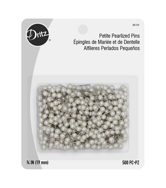 Dritz 3/4" Petite Pearlized Pins, White, 500 pc