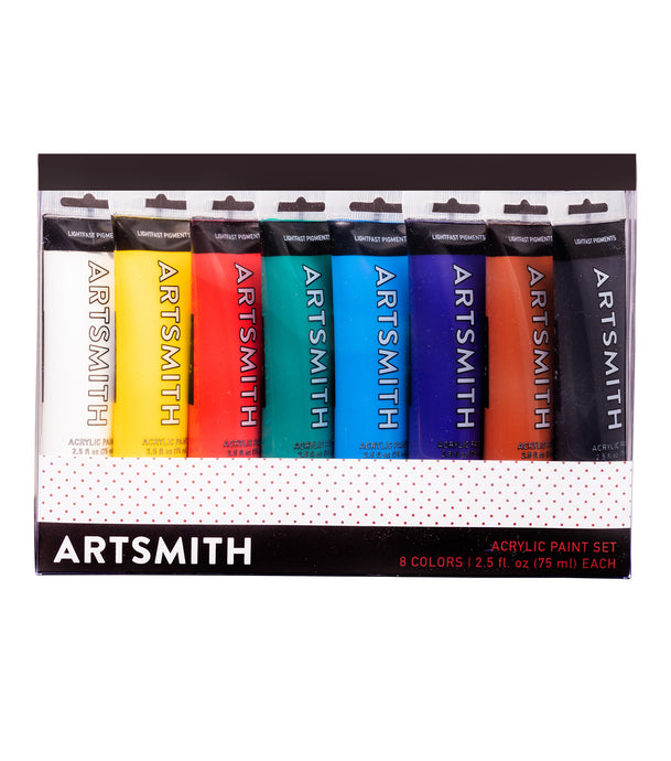 Artsmith Acrylic 8 Tube Paint Set 75 ml