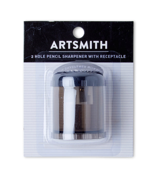 Artsmith 2 Hole Pencil Sharpener with Receptacle