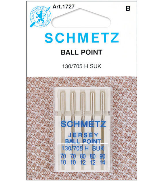 Schmetz Ball Point Machine Needle 5 pk Sizes 10/70,12/80,14/90