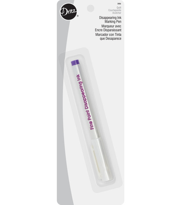 Dritz Disappearing Ink Marking Pen, Fine Point, Purple