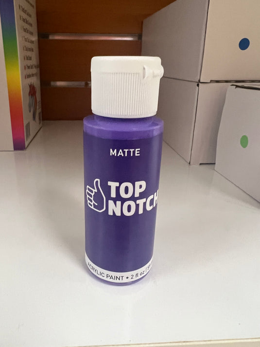 Top Notch 2oz Matte Acrylic Paint - White (2 Qty min) - Acrylic Paint - Art Supplies & Painting