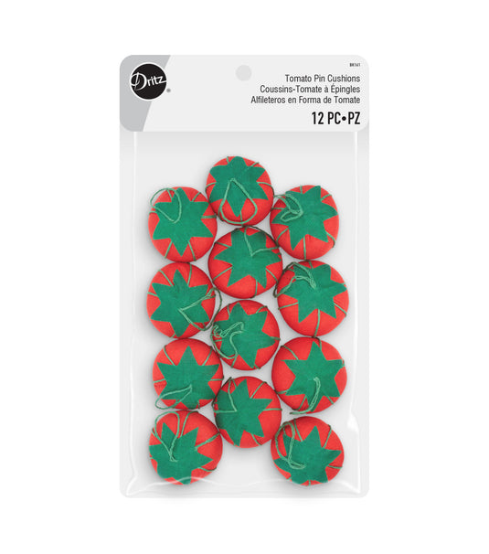 Dritz 1" Tiny Tomato Pin Cushions, 12 pc