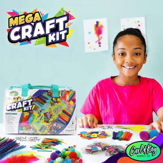 Mega Craft Kit - Kid's Craft Supplies in Carrying Case