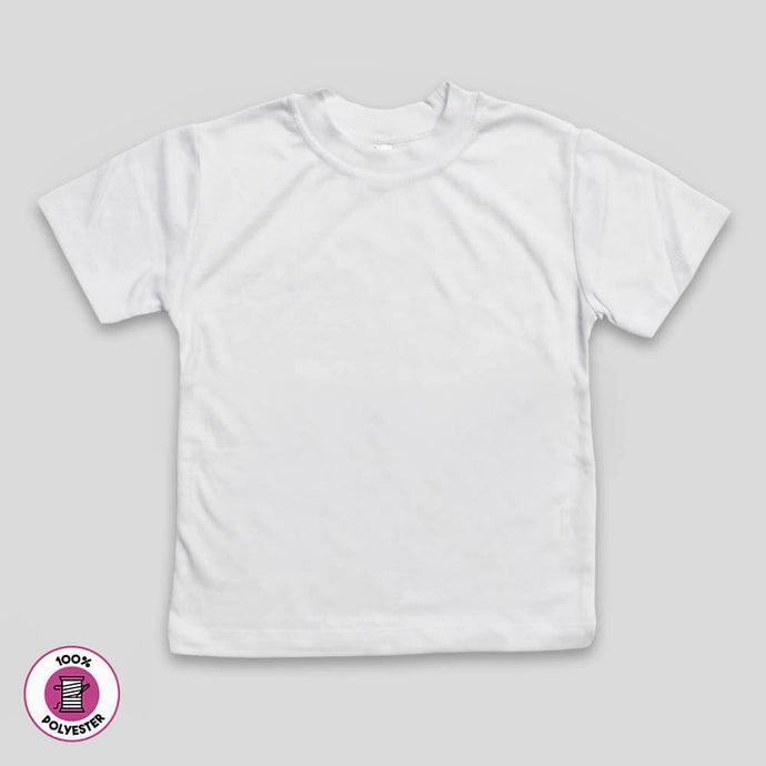 100% Polyester (Laughing Giraffe) Youth Tee-Shirt (White)